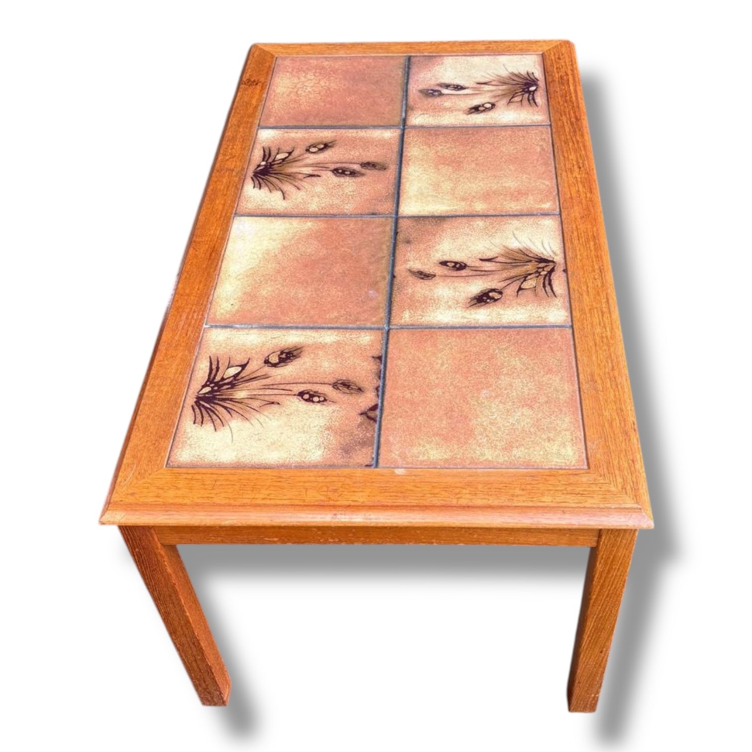 Danish Teak & Tile Coffee Table by Trioh | Mid-Century — view 6