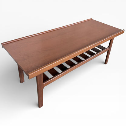 Mid Century Surfboard Walnut & Teak Coffee Table