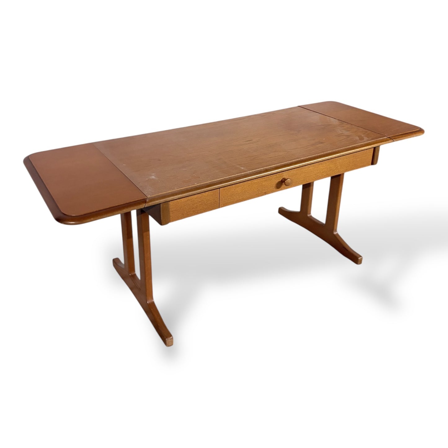 Vintage Teak Drop Leaf Coffee Table with Drawer