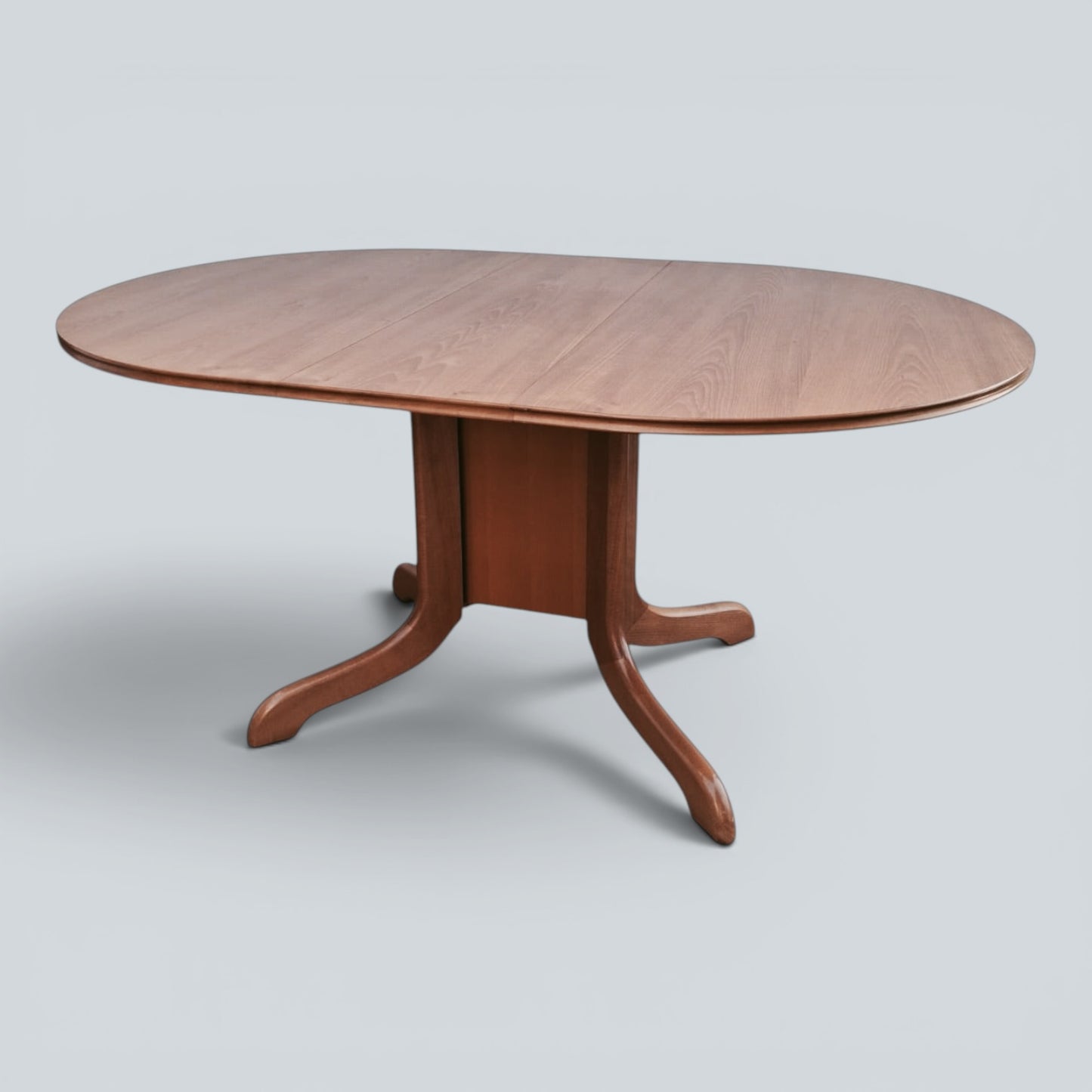 Morris of Glasgow Mid Century Teak Oval Drop Leaf Gateleg Dining Table