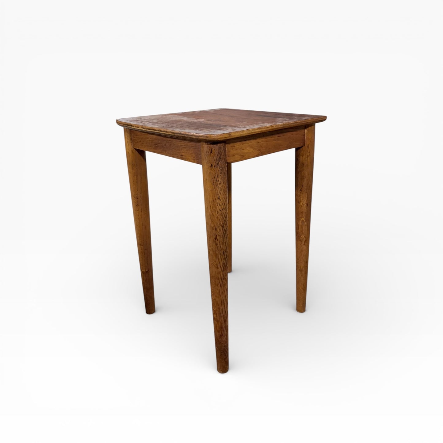 Vintage Teak & Oak Side Table – Compact Mid-Century Accent Table — view 5
