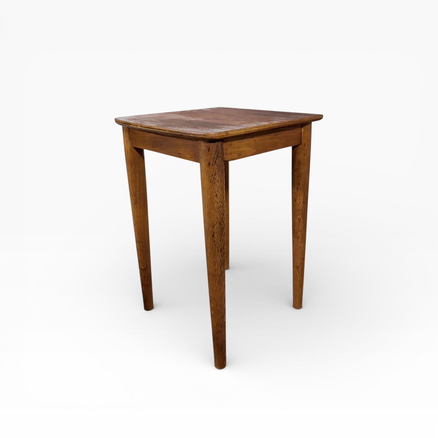 Vintage Teak & Oak Side Table – Compact Mid-Century Accent Table — view 5