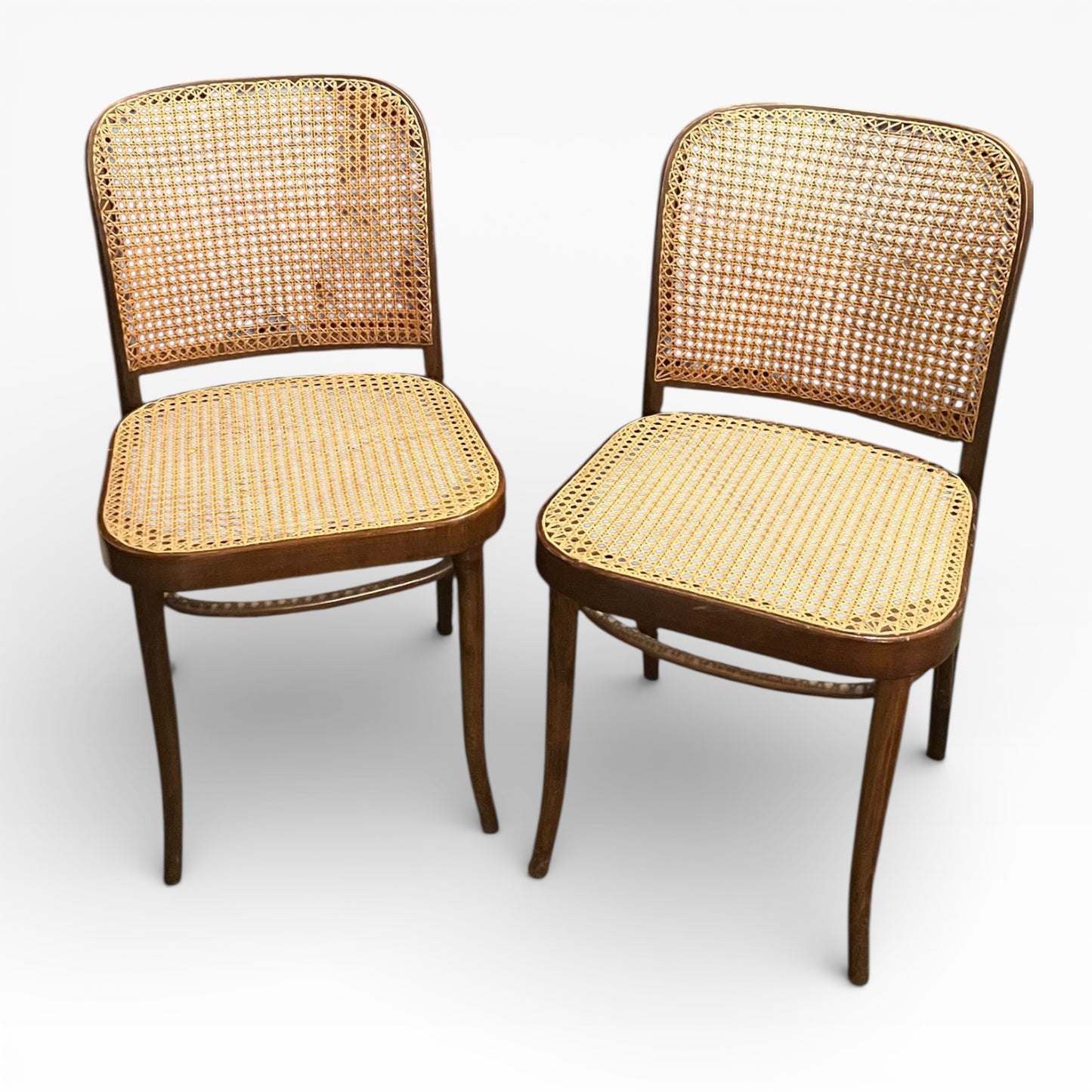 Vintage Thonet Model 811 “Prague” Café Chairs by Josef Hoffmann (Pair) — view 3