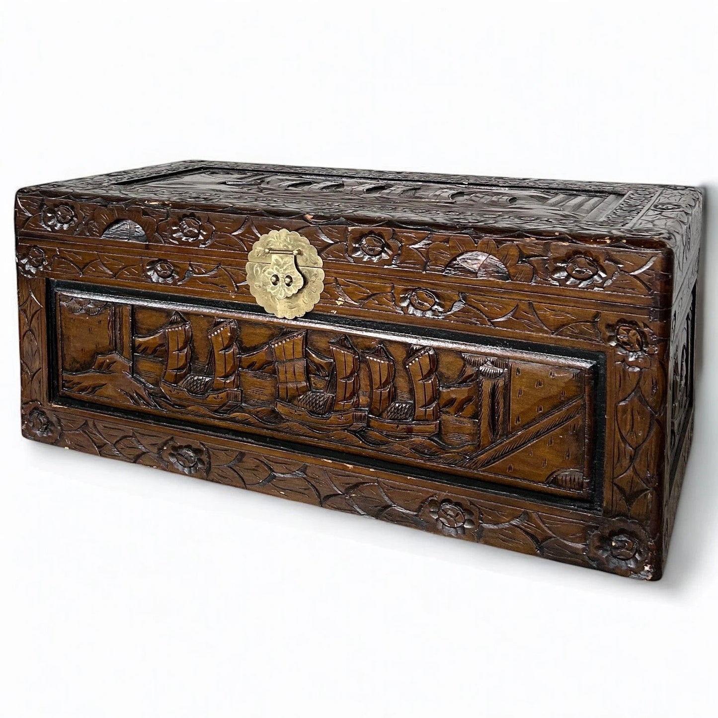 Pair of Chinese Camphor Wood Storage Chests / Trunks