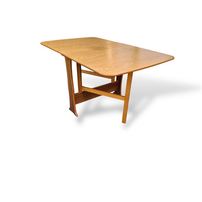 Mid Century Vintage Teak Drop Leaf Extending Dining Table — view 3