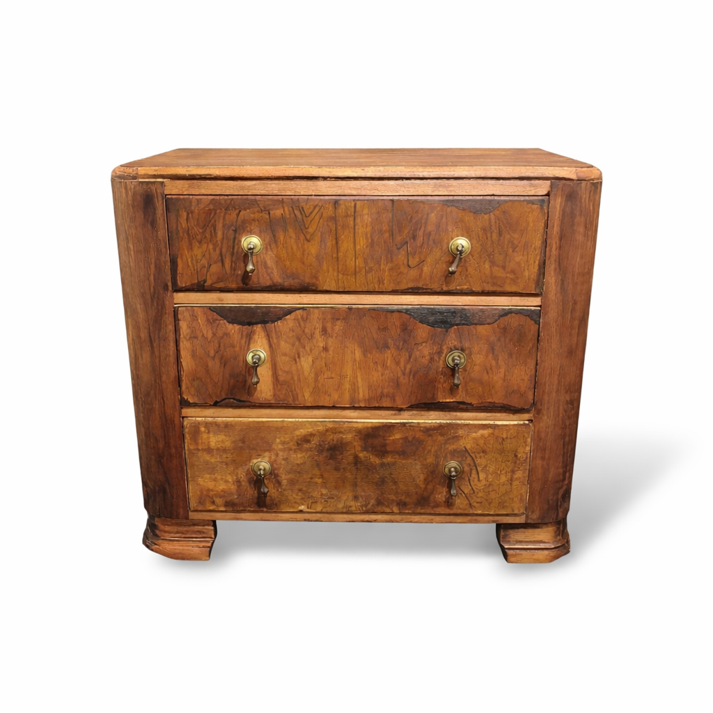 Art Deco CC41 Burr Walnut Chest of Drawers