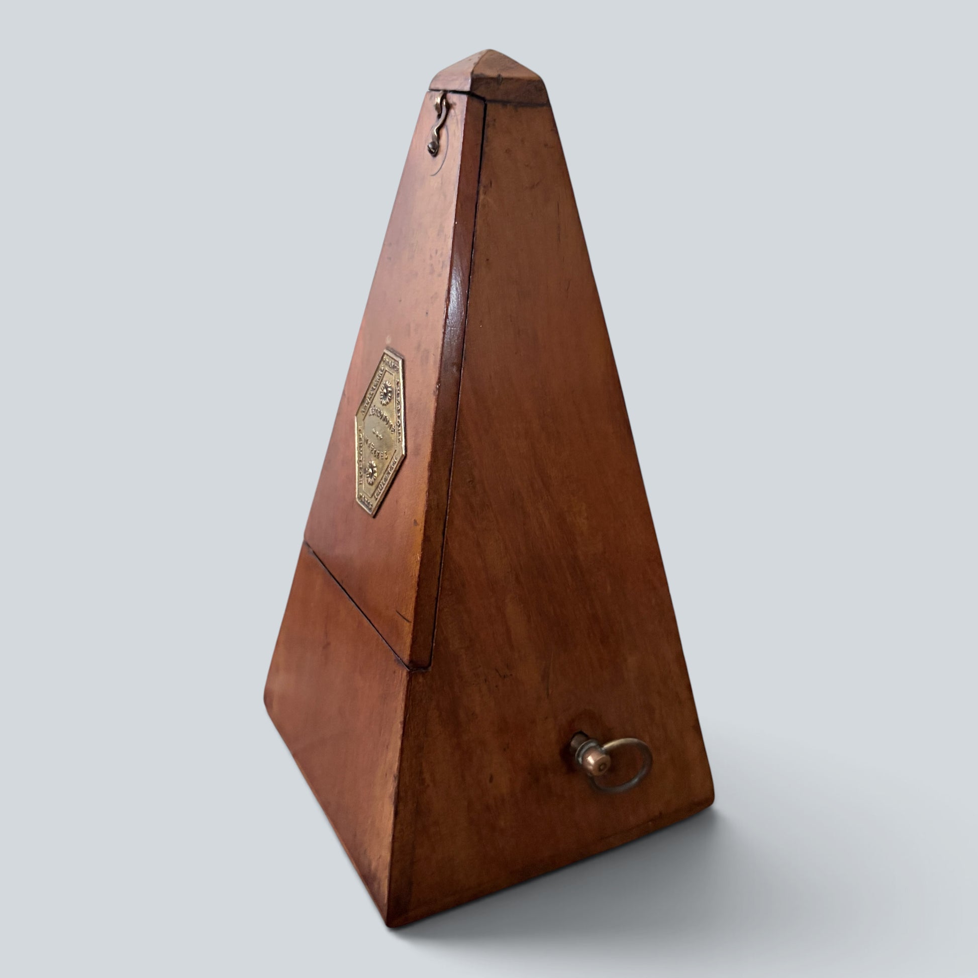 Antique French Maëlzel Metronome Wooden Pyramid Metronome