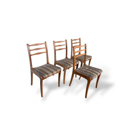 Vintage Nathan Set of Four Teak Dining Chairs — view 6