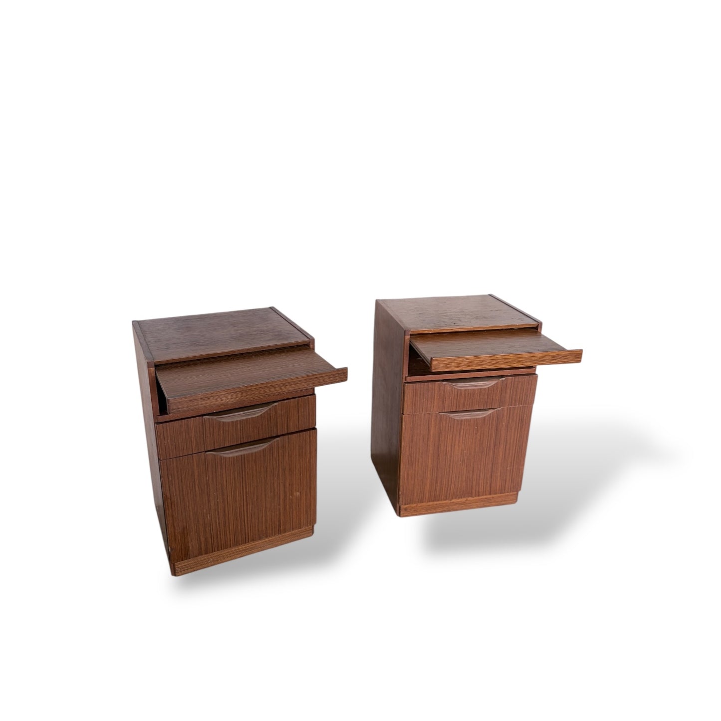 Pair of Teak Bedside Tables with Secret Drawer by Remploy