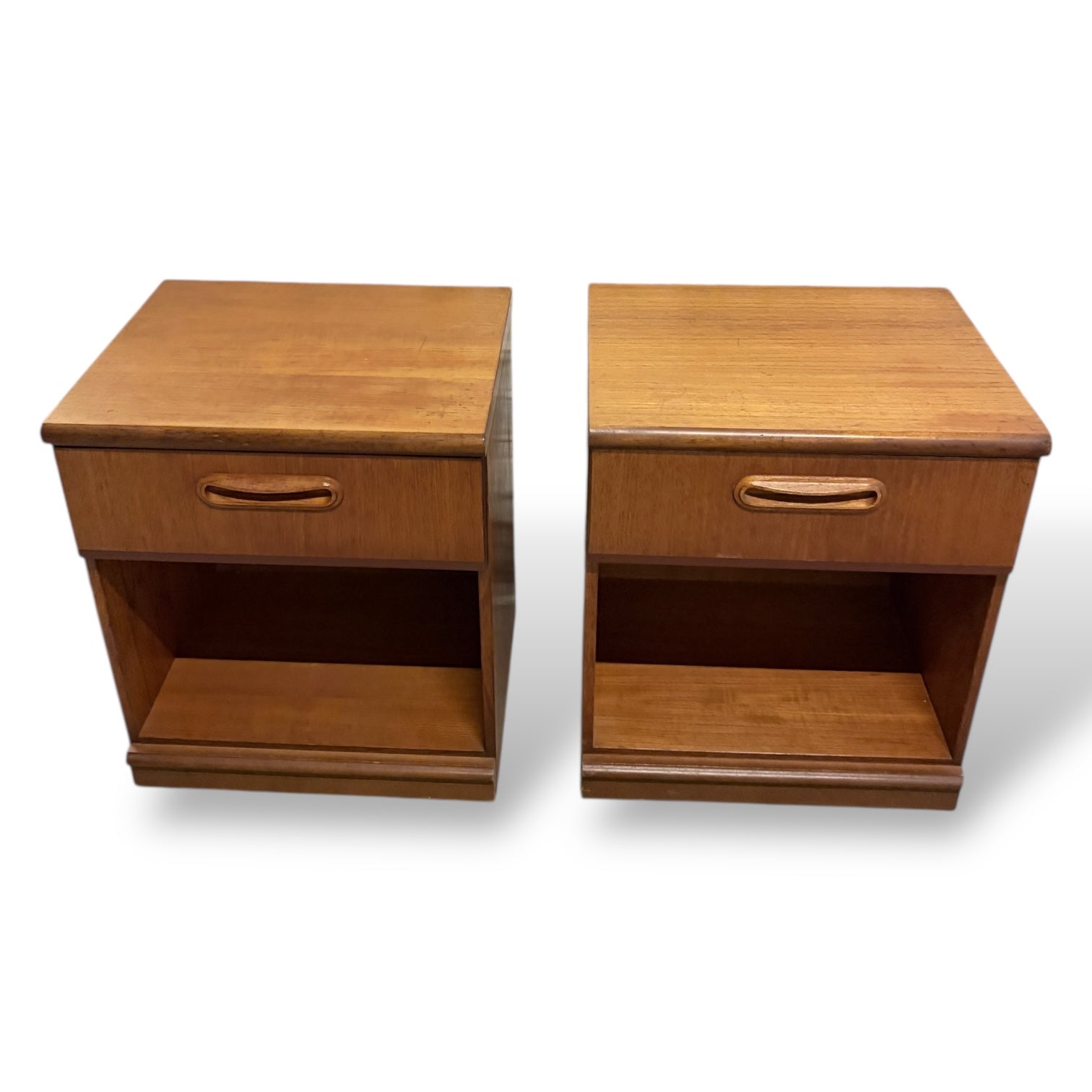 Mid-Century Meredew Teak Bedside Tables, Pair, c.1960s — view 4