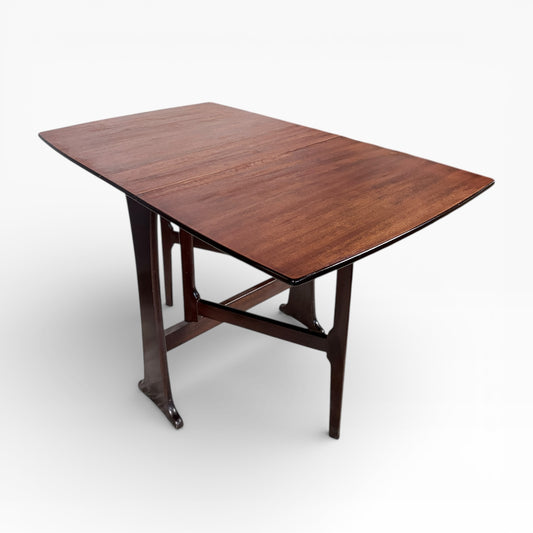Mid-Century Legate Drop Leaf Dining Table | Compact Folding Wooden Table