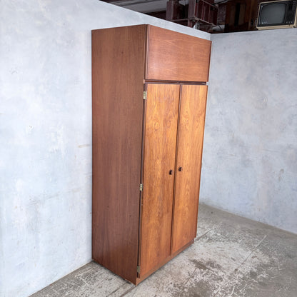 Mid Century Meredew Teak Double Wardrobe | Vintage British Bedroom Wardrobe