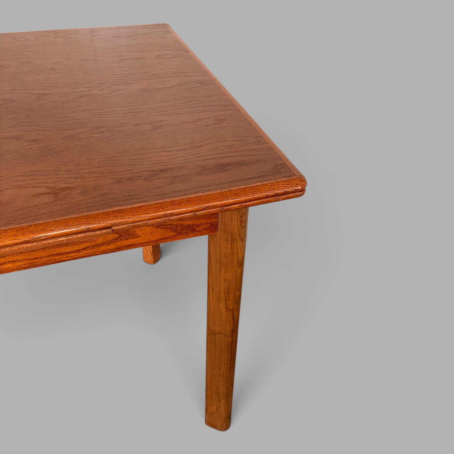 Mid Century Teak, Walnut & Oak Draw Leaf Extending Dining Table