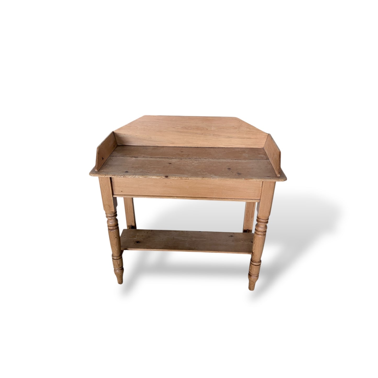 Antique Stripped Pine Washstand / Washboard Table