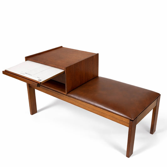 Mid Century Vintage Chippy Heath Telephone Table / Hall Bench