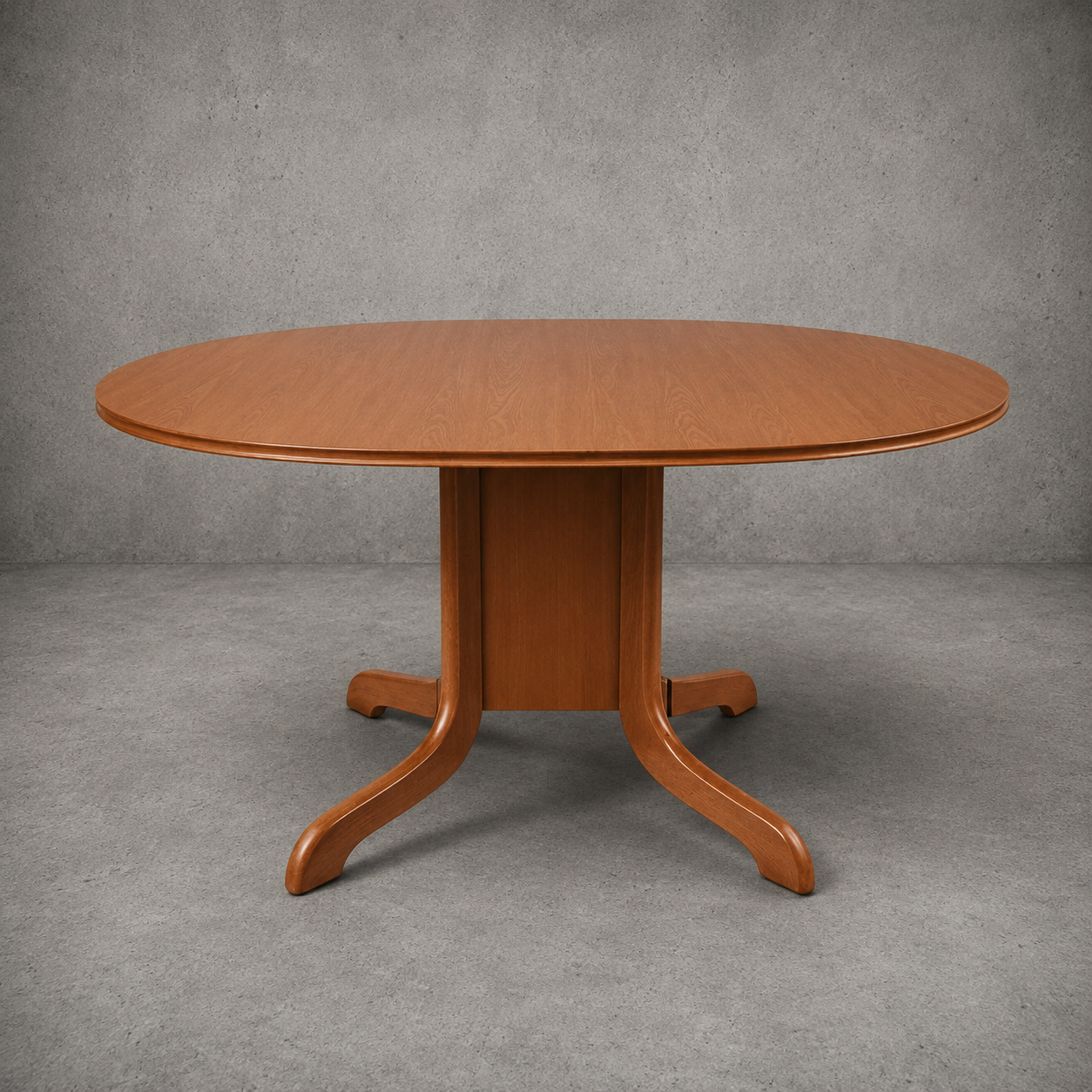 Morris of Glasgow Mid Century Teak Oval Drop Leaf Gateleg Dining Table