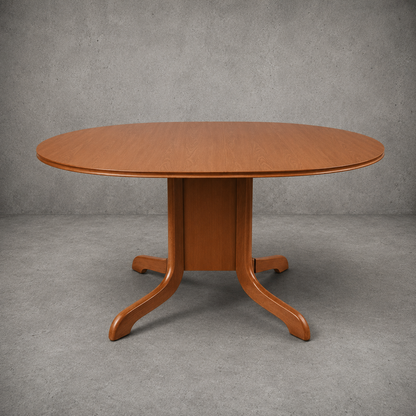 Morris of Glasgow Mid Century Teak Oval Drop Leaf Gateleg Dining Table