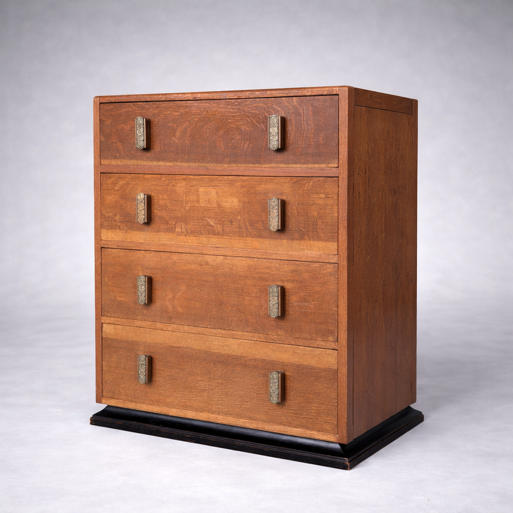 Vintage Heal’s Art Deco Oak Chest of Drawers