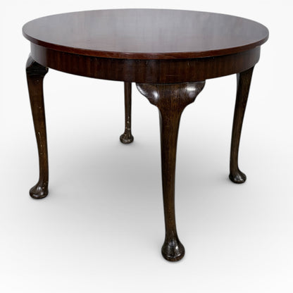 Mahogany Tea Table – Walnut Coffee Table With Marquetry Side Panels, Elegant Legs