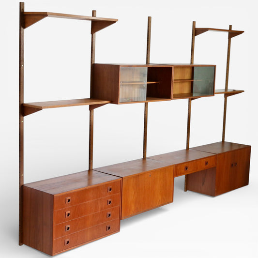 Danish Mid-Century Ladderax Wall Unit by Rud Thygesen & Johnny Sørensen for Hansen & Guldborg, 1960s