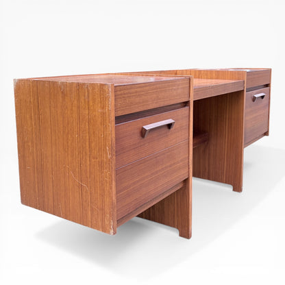 Mid Century Vintage Danish Teak Floating Desk