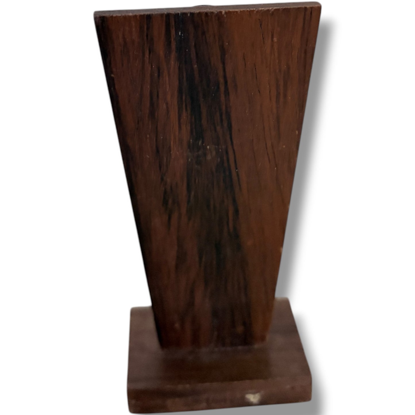 Mid Century Religious Sculpture – St Joseph Statue with Christ Child on Solid Wood Plinth