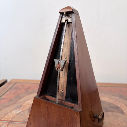 Antique French Maëlzel Metronome Wooden Pyramid Metronome