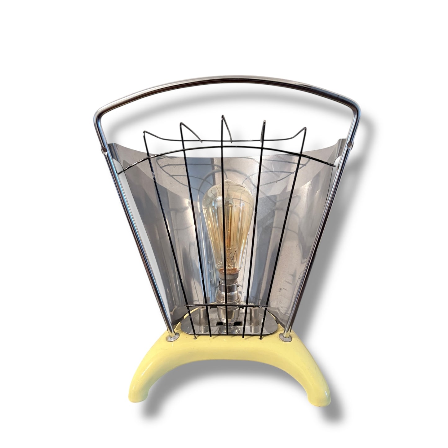 1950s Lloyd Metcalfe Butane Heater Upcycled Table / Floor Lamp – Art Deco