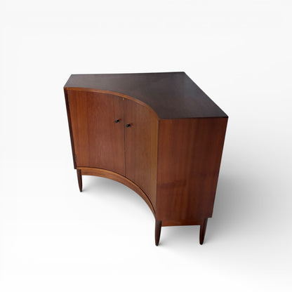 Mid-Century Greaves & Thomas Curved Front Corner Cabinet / Storage Unit — view 5