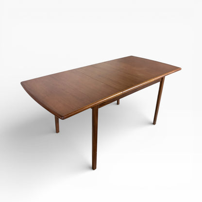 Mid-Century Meredew Teak Extending Dining Table with Leaf – 1960s British Design
