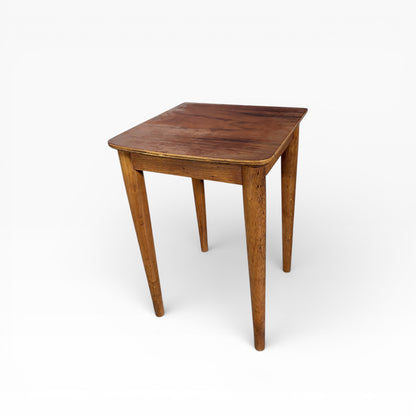Vintage Teak & Oak Side Table – Compact Mid-Century Accent Table — view 3