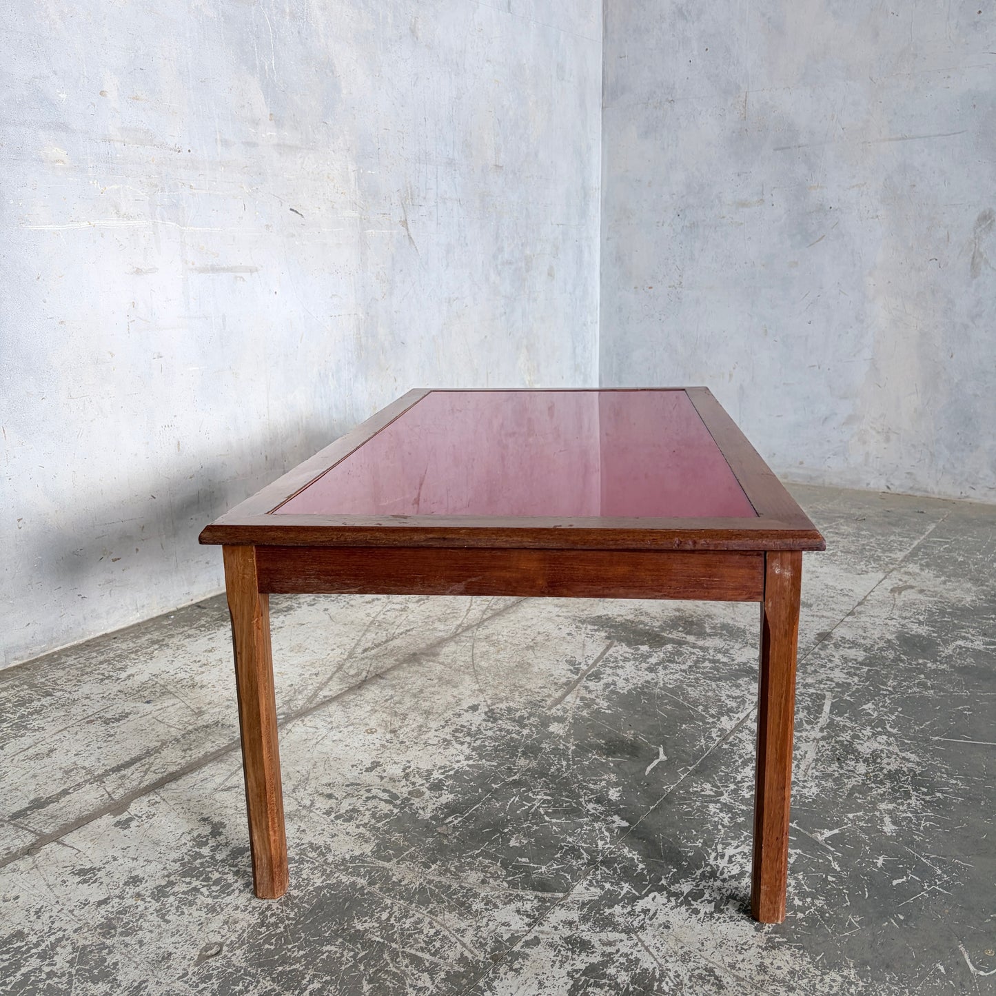 Mid Century Myers Teak Coffee Table with Custom Perspex Top