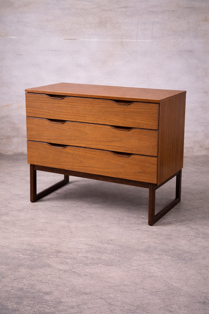 Mid Century Europa Formica and Teak Chest of Drawers