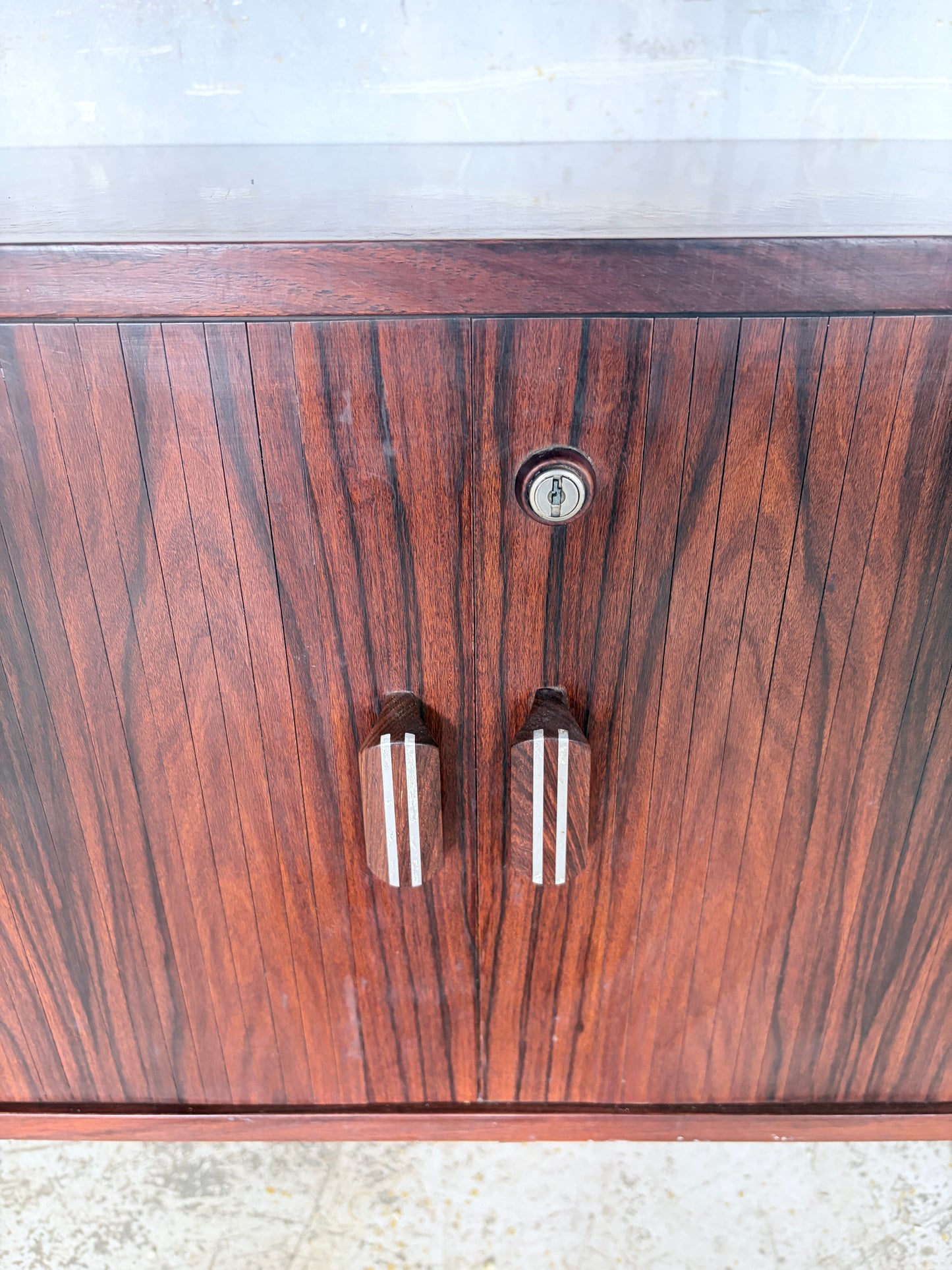 Arne Vodder for Sibast Rosewood Tambour Door Sideboard – Danish Mid Century