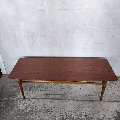 Mid Century Mersman Teak Coffee Table | Sculptural American Modern Low Table