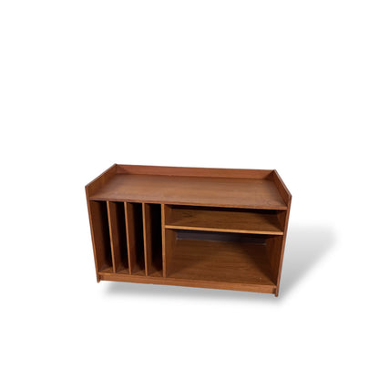 Mid Century Danish Teak Media and Vinyl Record Cabinet Unit