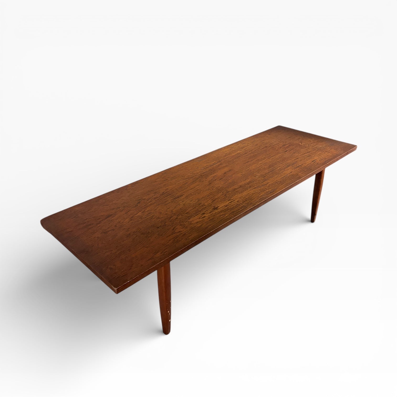 Teak Surfboard Coffee Table, Mid-Century Modern, 1960s — view 2