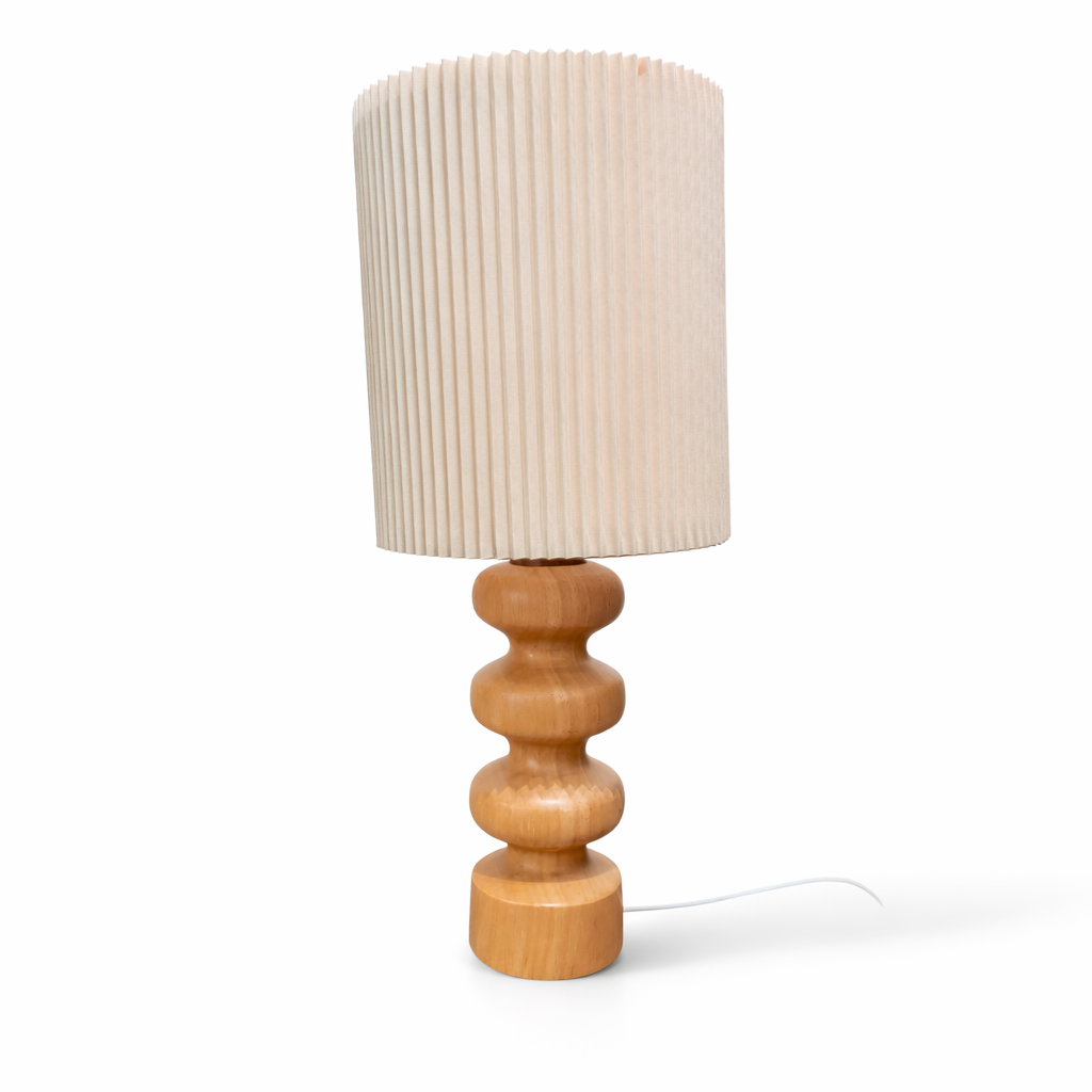 Vintage Oak Table Lamp – Scandinavian Style — view 2