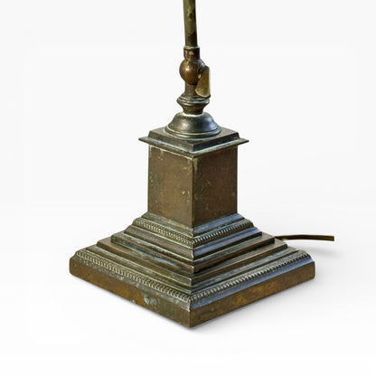 Early 20th Century Edwardian Brass Banker’s Lamp
