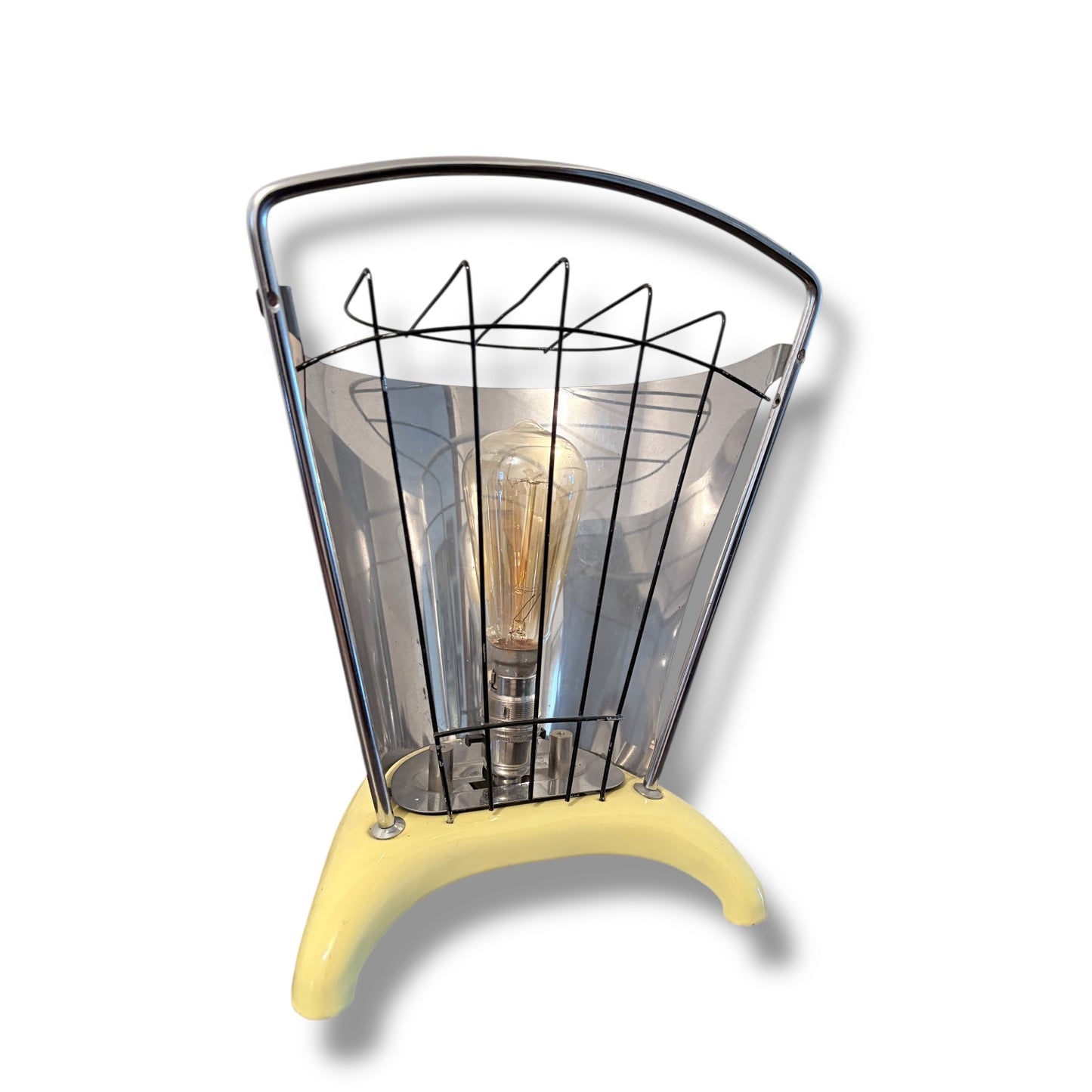1950s Lloyd Metcalfe Butane Heater Upcycled Table / Floor Lamp – Art Deco