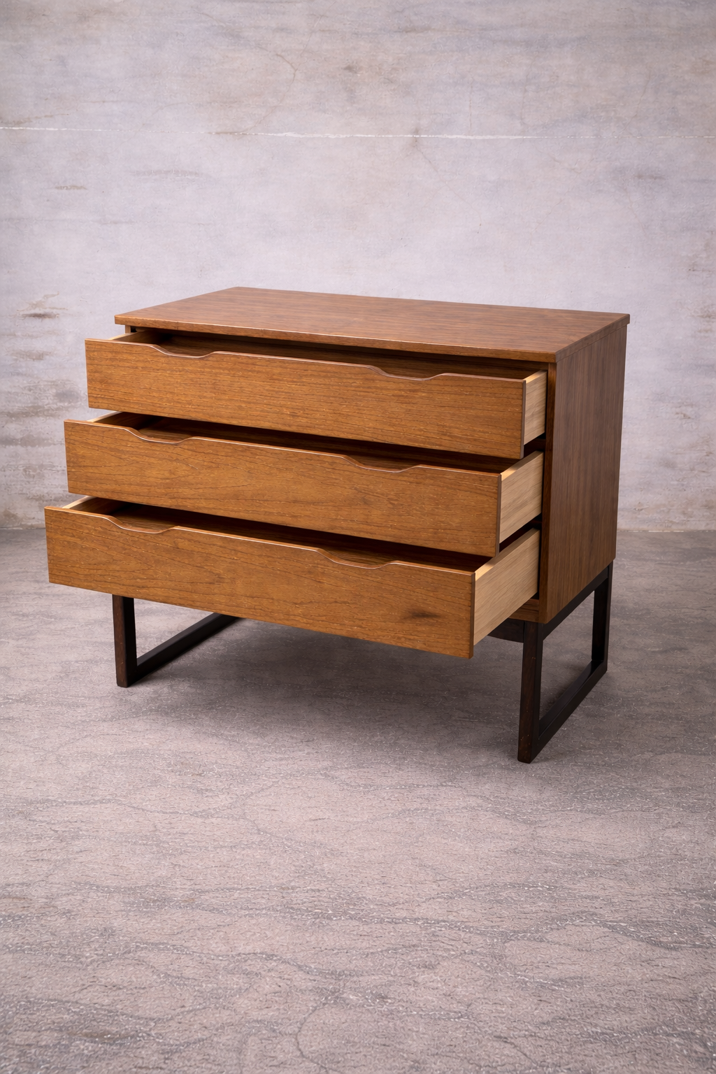 Mid Century Europa Formica and Teak Chest of Drawers
