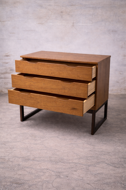 Mid Century Europa Formica and Teak Chest of Drawers