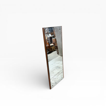 Mid Century Vintage Teak Long Framed Mirror — view 3
