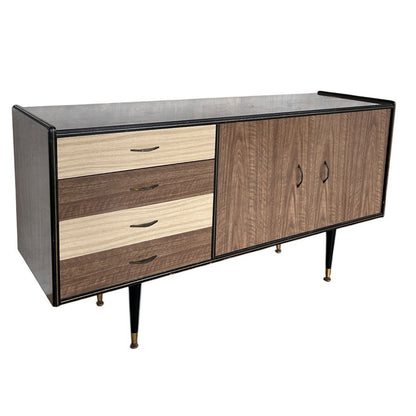 Mid Century Modern Formica Melamine Sideboard Drawers