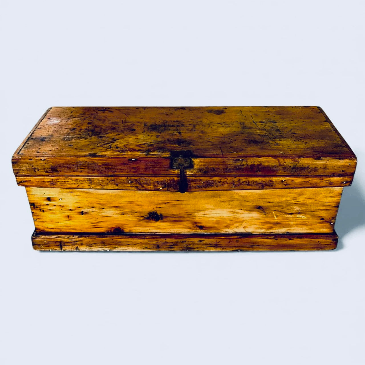 Antique Rustic Solid Pine Carpenter’s Tool Chest / Storage Box