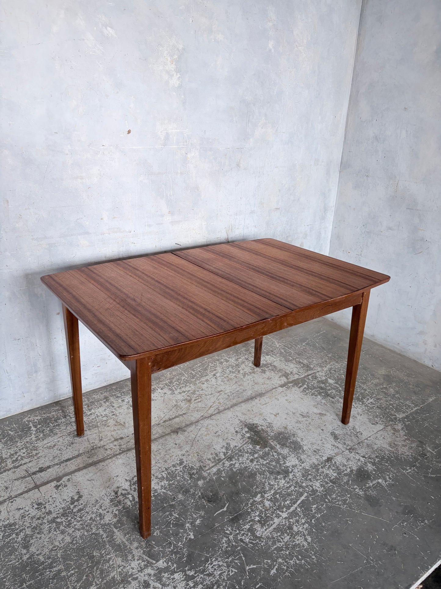 Mid Century Teak and Walnut Extending Dining Table by McIntosh