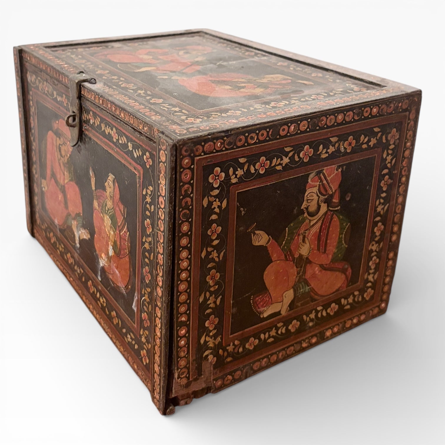 Antique 20th Century Mughal Painted Jewellery Box — view 7