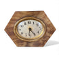 Art Deco Mantel Clock – Hexagonal Vintage Shelf Clock With Marbled Bakelite Design