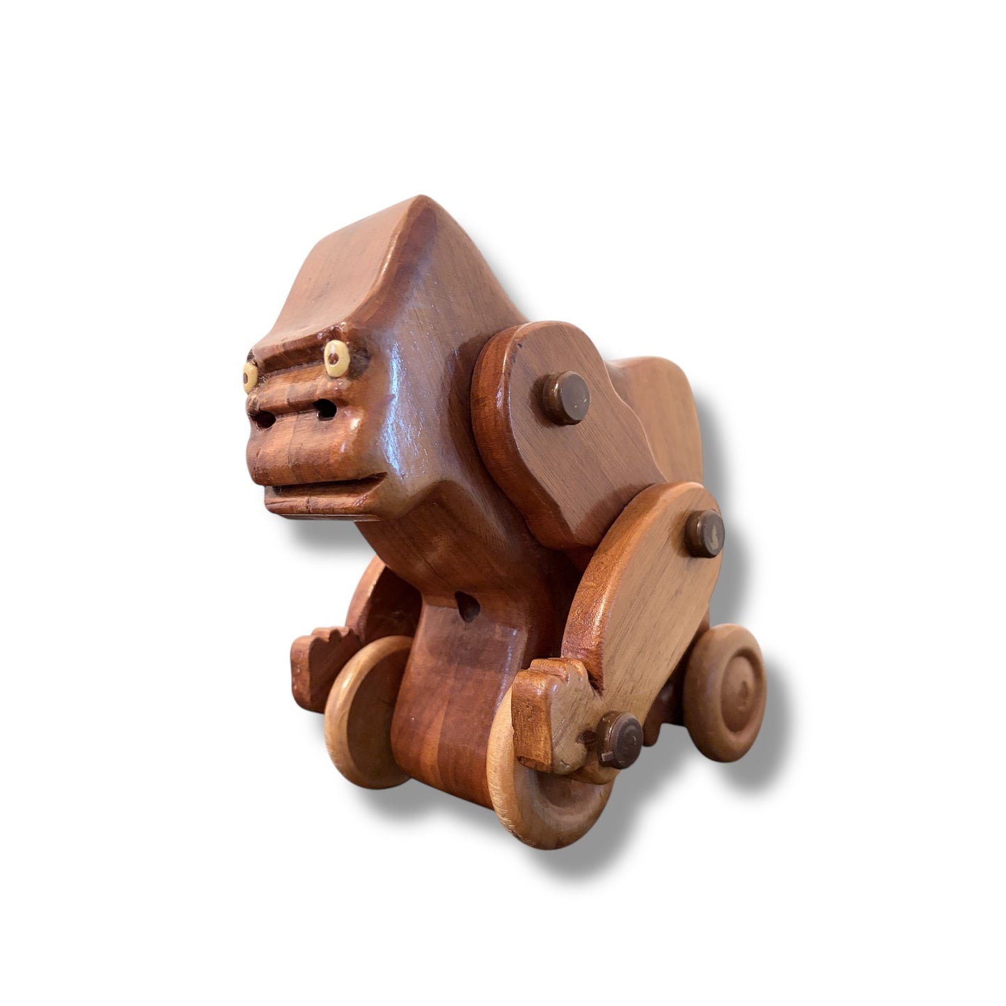 Mid Century Articulated Wooden Gorilla Toy Sculpture — view 5