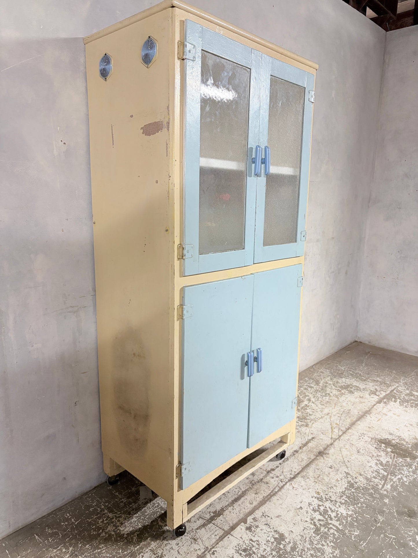 Vintage Painted Kitchenette Pantry Cabinet
